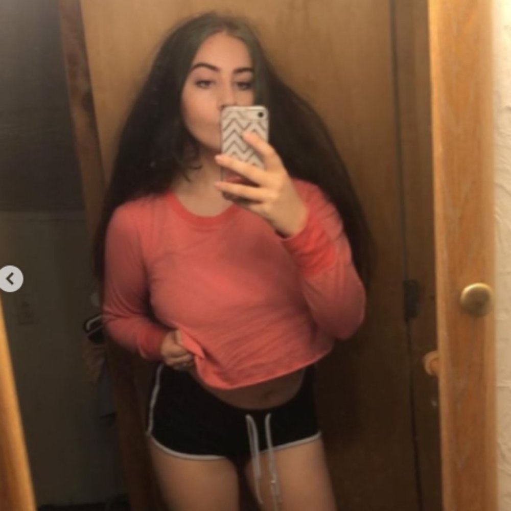 Pink striped home made crop top.